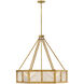 Lisa McDennon Sura 6 Light 35 inch Distressed Brass Chandelier Ceiling Light, Drum