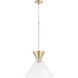 Beldar 1 Light 17 inch Aged Brass Pendant Ceiling Light in Clear