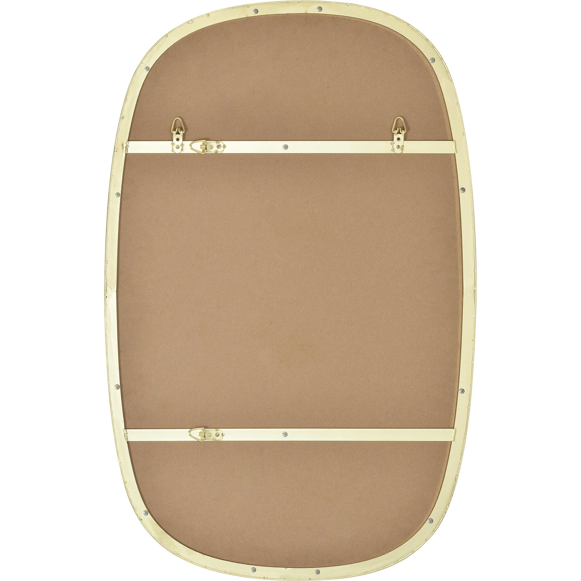 Gallegos 36 X 24 inch Brushed Brass and Clear Mirror
