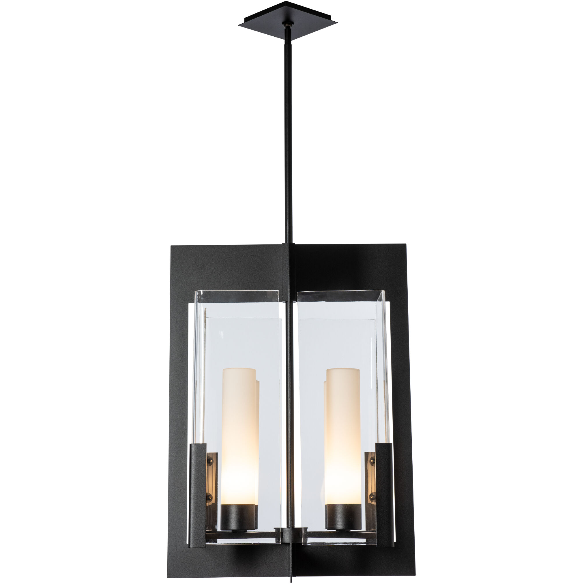 Summit 4 Light 22.6 inch Black Hanging Lantern Ceiling Light in Clear