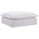 Olivia 17.25 inch White Ottoman