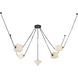 Mineral 10 inch Urban Bronze and Matte Opal Glass Chandelier Ceiling Light in Opal Glass Shade