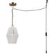 Klima 1 Light 8.5 inch Gold Pendant Ceiling Light