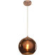 Glow LED 10 inch Brushed Copper Pendant Ceiling Light