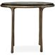 Ata 24 X 22 inch Antique Brass and Cast Glass Accent Table