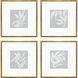 Echinacea / Leaf Study Blue and White Framed Art