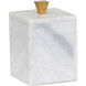 Wildwood 5 inch Natural White/Metallic Gold Box