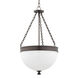 Barrington 3 Light 17 inch Historic Bronze Pendant Ceiling Light