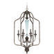 Boulevard 6 Light 21 inch Mocha Bronze Silver Wash Foyer Light Ceiling Light