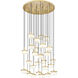 Renaud LED 40.75 inch Modern Gold Chandelier Ceiling Light