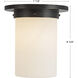 Mineral 1 Light 7.88 inch Urban Bronze and Matte Opal Glass Flush Mount Ceiling Light in Opal Glass Shade