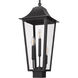 Gannon 3 Light 25.25 inch Black Outdoor Post Mounted Fixture