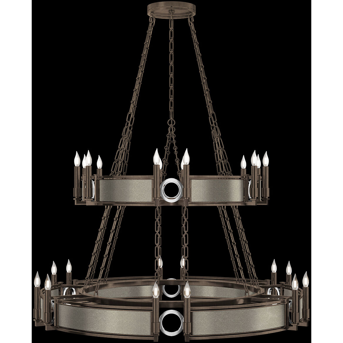 Mirage 24 Light 50 inch Bronze Chandelier Ceiling Light