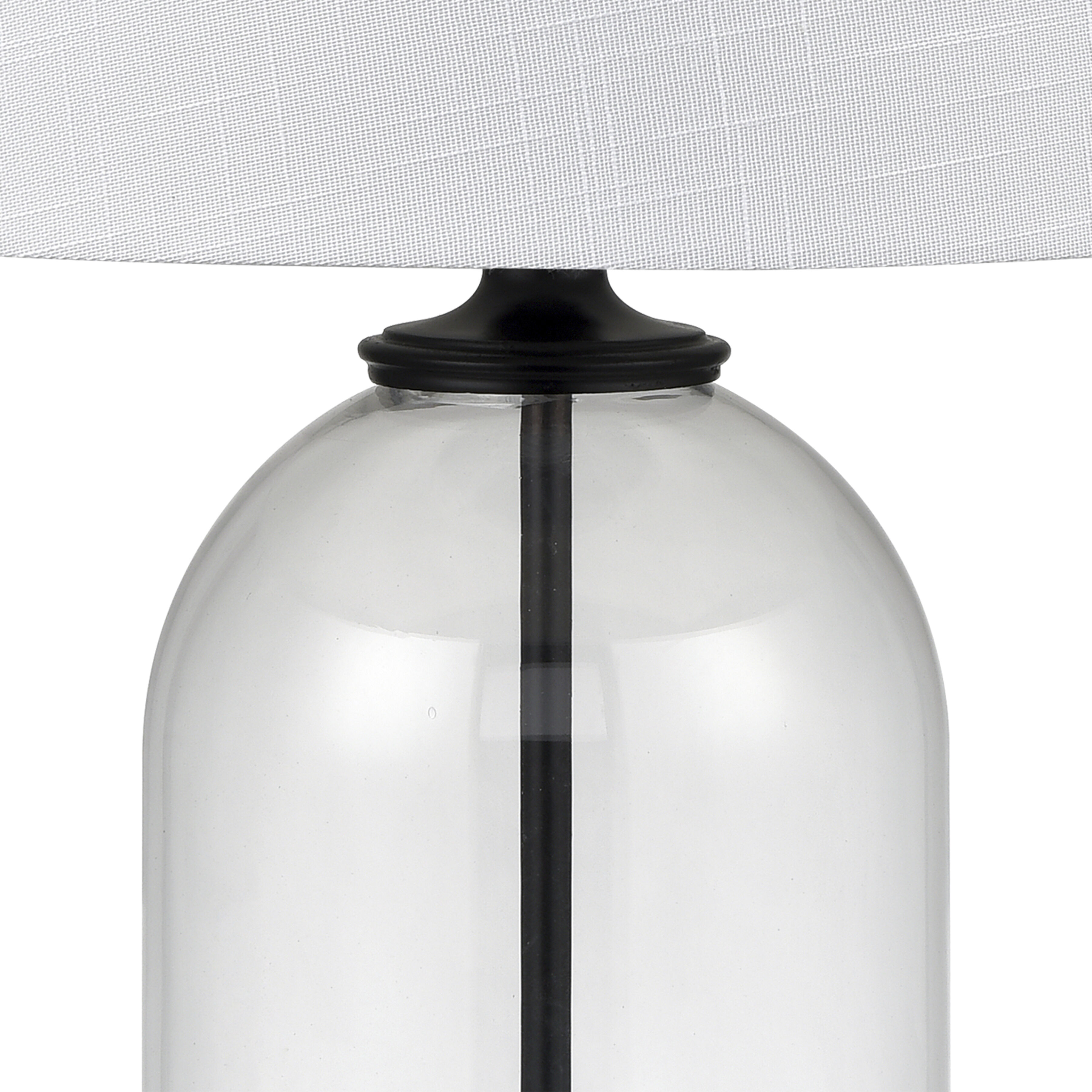 Lunaria 31 inch 150 watt Matte Black and Clear Table Lamp Portable Light