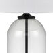 Lunaria 31 inch 150 watt Matte Black and Clear Table Lamp Portable Light