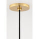 Cassidy 1 Light 15 inch Aged Brass/Soft Off White Pendant Ceiling Light