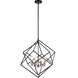 Rad 4 Light 23.5 inch Black and Satin Nickel Pendant Ceiling Light