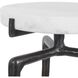 Tobias 24 X 10.5 inch Dark Bronze and White Marble Drink Table