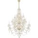Traditional Crystal 20 Light 38 inch Polished Brass Chandelier Ceiling Light