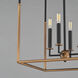 SoHo 4 Light 16 inch Black and Weathered Brass Entry Foyer Pendant Ceiling Light