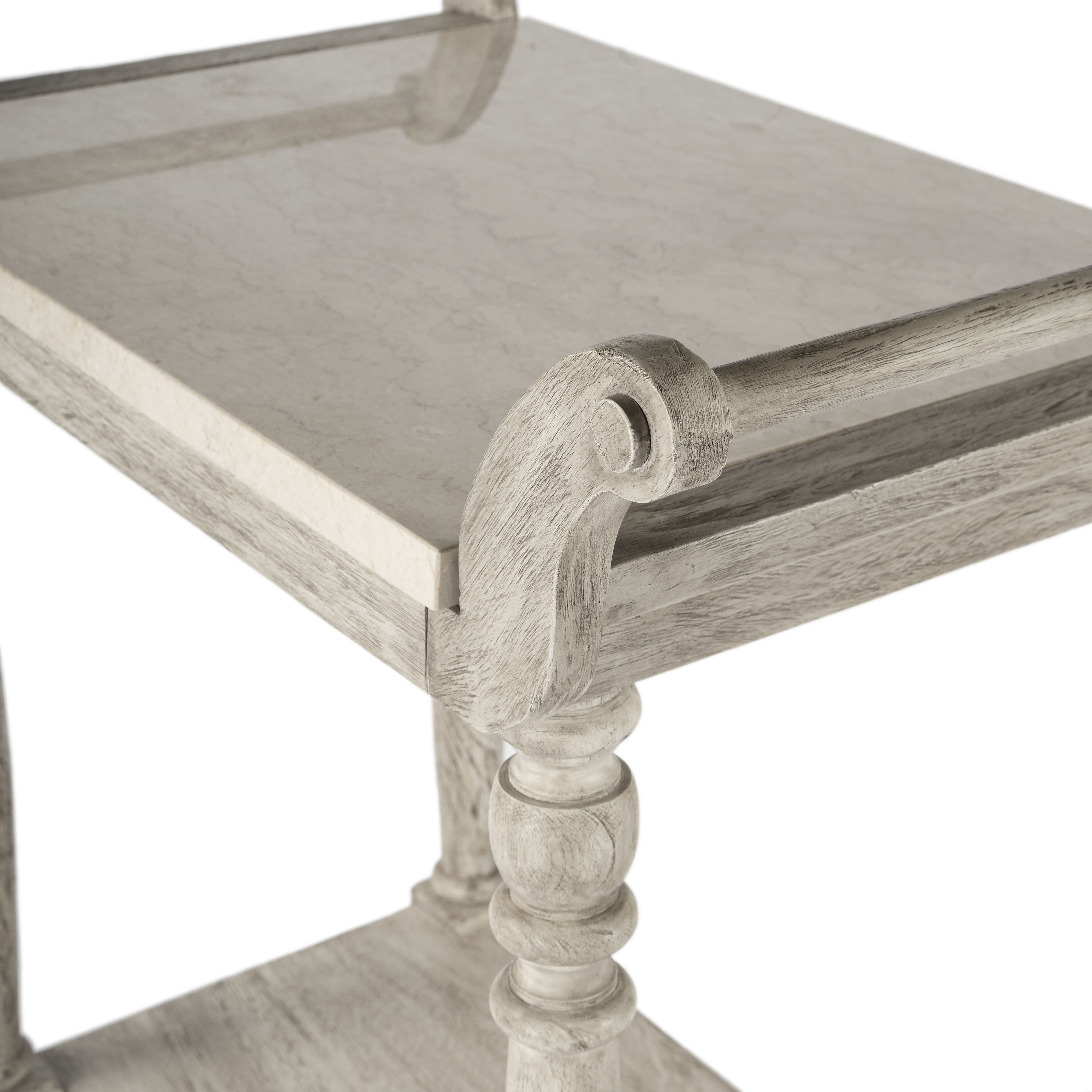 Danielle Marble Bar Cart in Gray