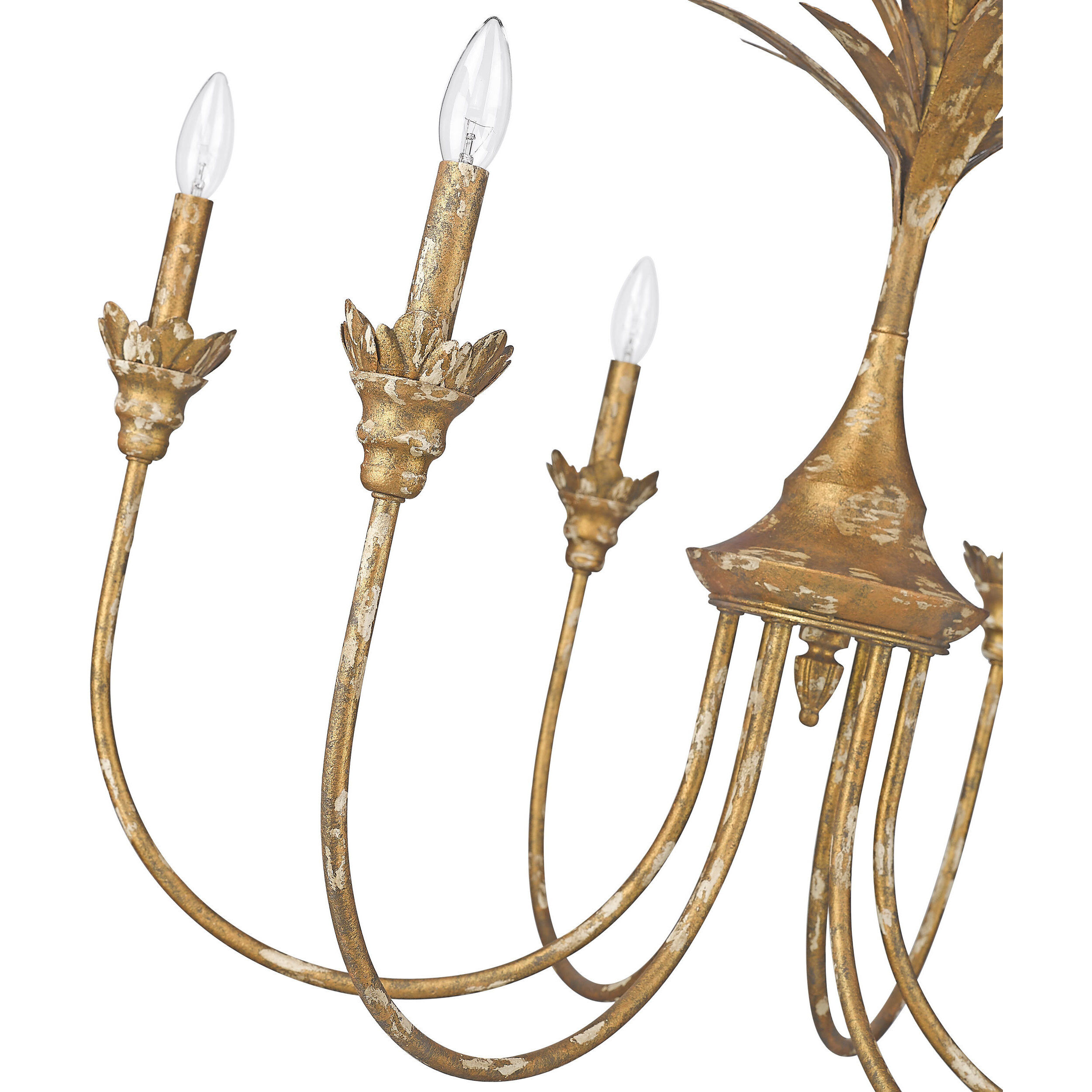 Lillianne 33.75 inch 60.00 watt Heirloom Gold Chandelier Ceiling Light