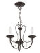Mirabella 3 Light 15 inch English Bronze Chandelier Ceiling Light