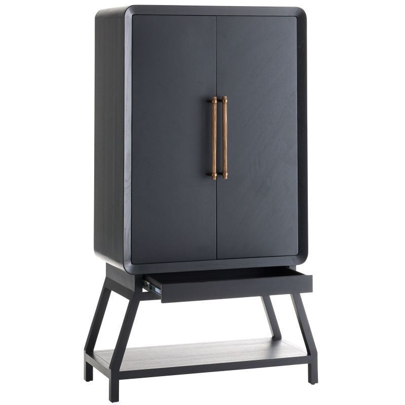Cantu 40 inch Ebony Cocktail Cabinet