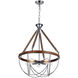 Parana 5 Light 24 inch Chrome Down Chandelier Ceiling Light