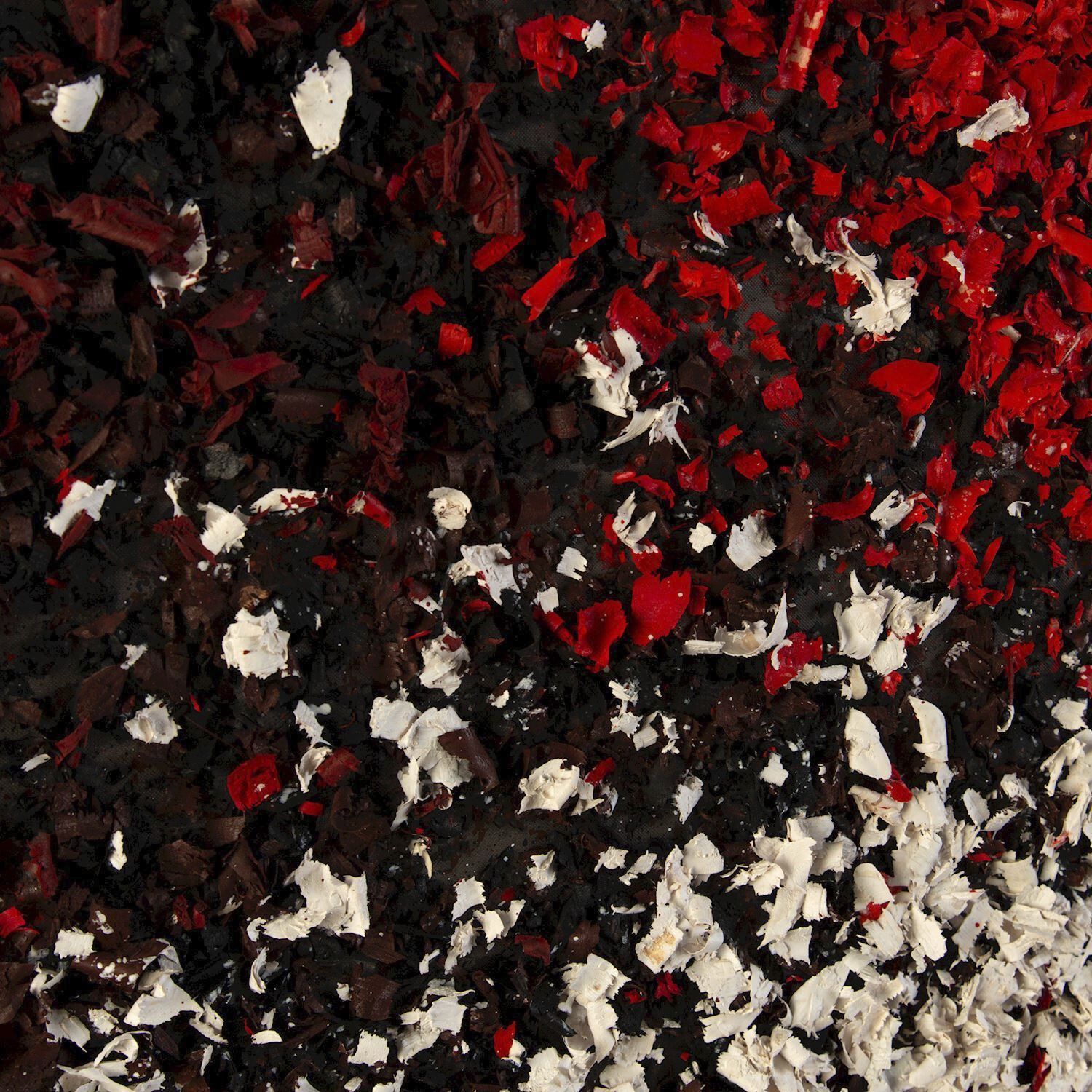 Ruan Wei's Crimson Horizon 47.25 X 47.25 inch Abstract Art