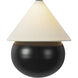 Alora Mood Rowan 7 inch Matte Black and White Linen Wall Sconce Wall Light
