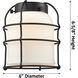Franklin Restoration Small Bell Cage 3 Light 31 inch Matte Black Bath Vanity Light Wall Light in Silver Plated Mercury Glass, Franklin Restoration