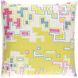 Macro 18 X 18 inch Bright Yellow and Bright Purple Throw Pillow