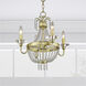 Valentina 4 Light 18 inch Hand Applied Winter Gold Convertible Mini Chandelier/Ceiling Mount Ceiling Light
