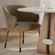 Hershel Taupe Suede and Blonde Beech Wood with Blackened Bronze Dining Chair