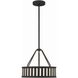 Kendal 3 Light 15.5 inch Black Forged Mini Chandelier Ceiling Light