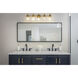 Kinsley 5 Light 35 inch Heirloom Gold Bath Vanity Wall Light in Heritage Gold