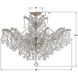 Maria Theresa 6 Light 29 inch Polished Chrome Semi Flush Ceiling Light in Clear Hand Cut