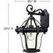 Estate Series San Clemente Outdoor Wall Mount Lantern in Museum Black, Small