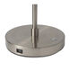 Port 35 inch 10 watt Satin Nickel and Charcoal Gray Desk Lamp Portable Light