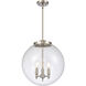 Franklin Restoration Beacon 3 Light 16 inch Brushed Satin Nickel Statement Pendant Ceiling Light in Incandescent, Seedy