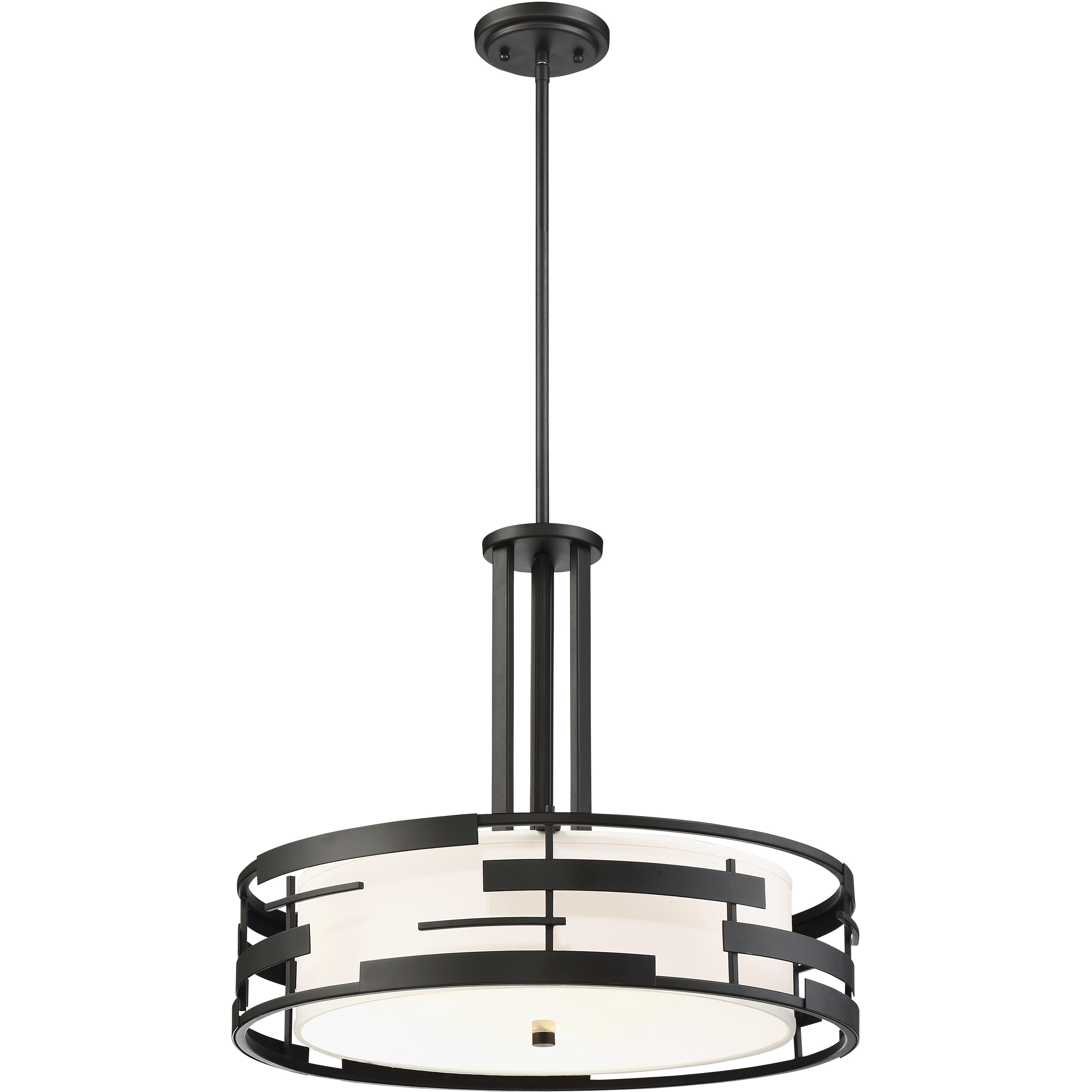 Lansing 3 Light 21 inch Textured Black Pendant Ceiling Light 