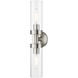 Ludlow 2 Light 4.25 inch Brushed Nickel Vanity Sconce Wall Light
