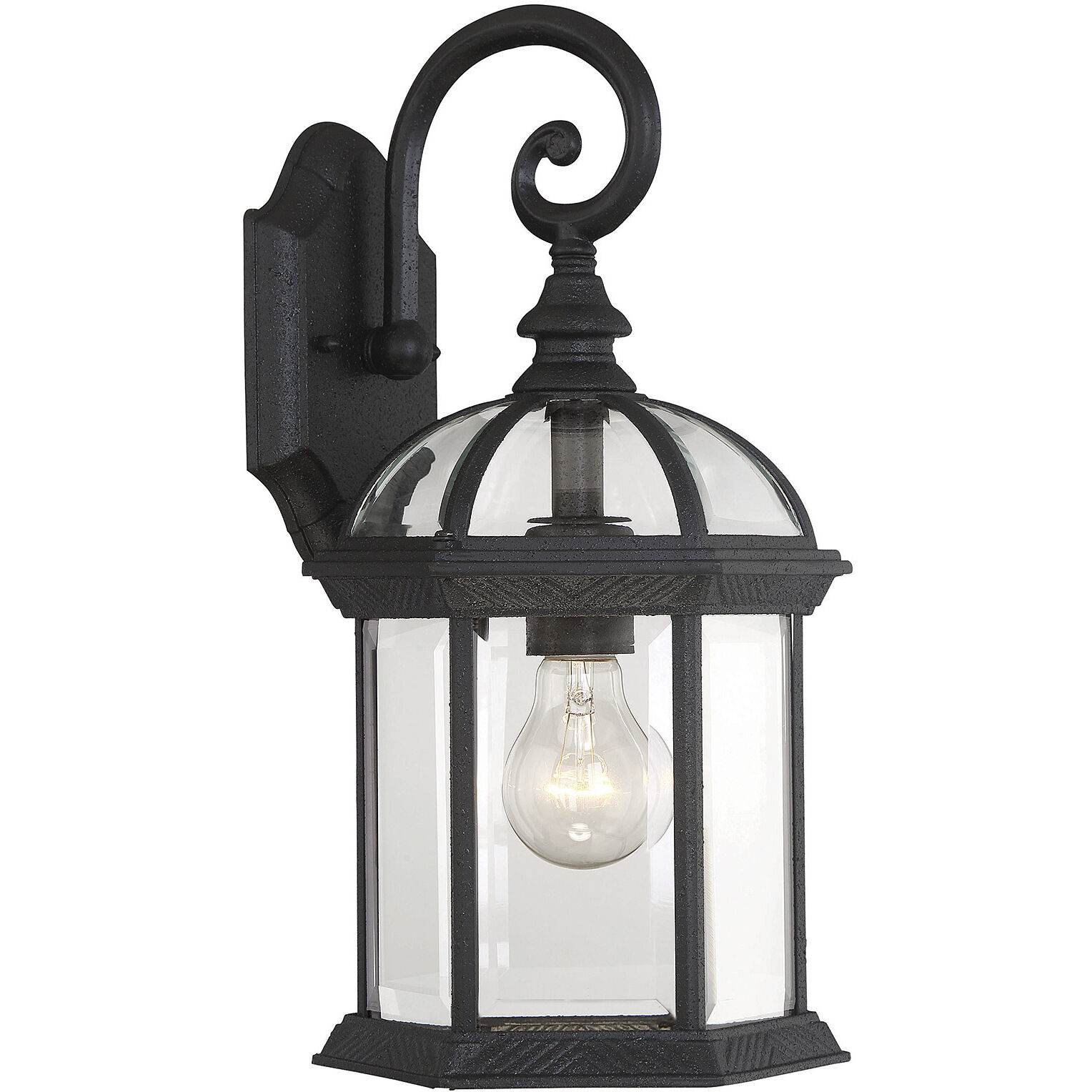 Kensington Outdoor Wall Lantern in Black