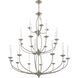 Home Basics 24 Light 42 inch Brushed Nickel Chandelier Ceiling Light
