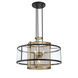 Soho 4 Light 30 inch Coal And Soft Brass Pendant Ceiling Light