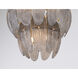 Marclaire 6 Light 19.75 inch Legacy Brass Pendant Ceiling Light in Grey Textured Handmade Glass