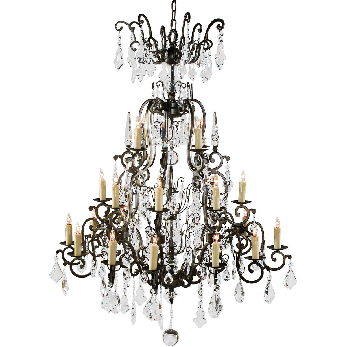 Wildwood 24 Light 40 inch Bronze/Clear Chandelier Ceiling Light
