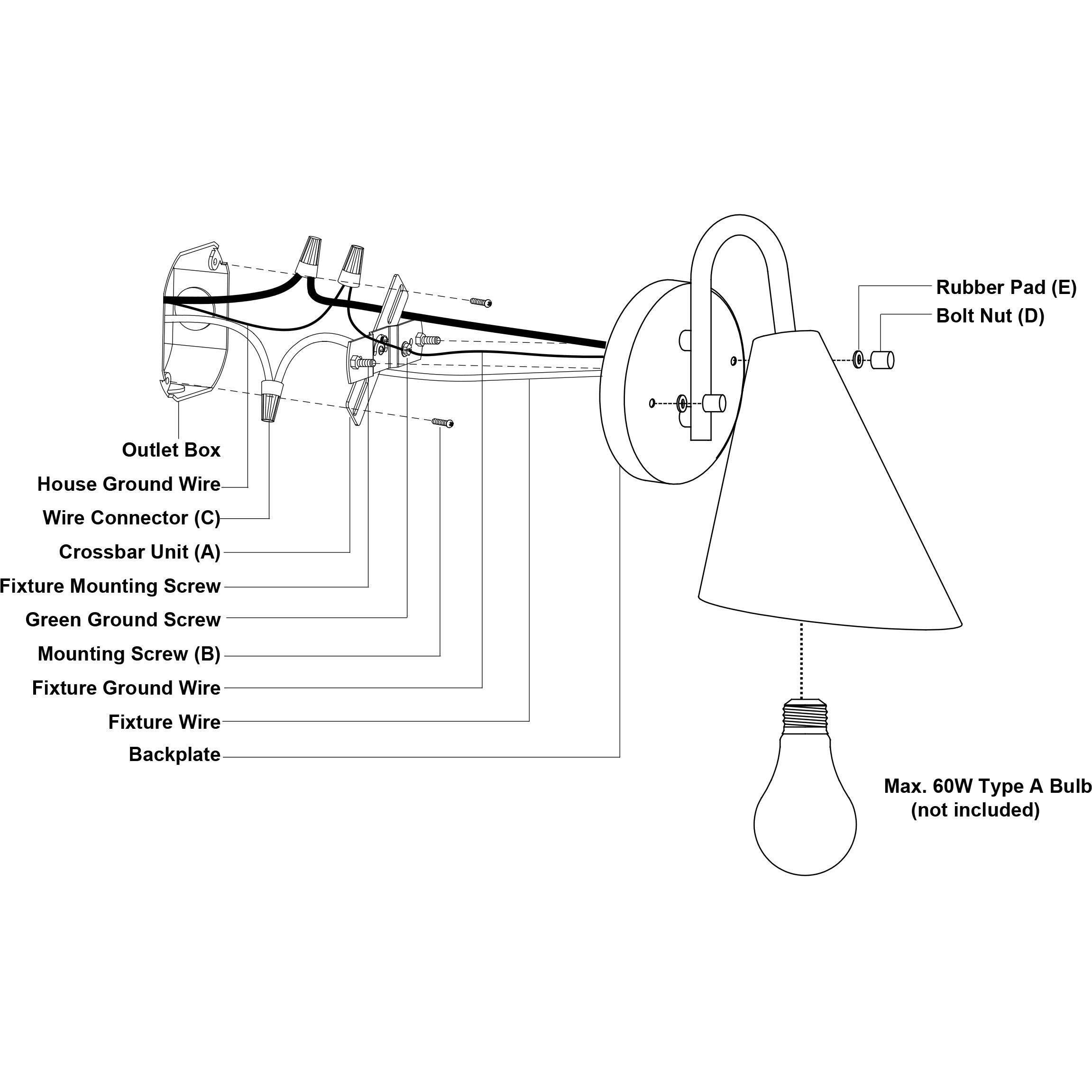 Hanson LED 9.5 inch Matte Black and White Outdoor Wall