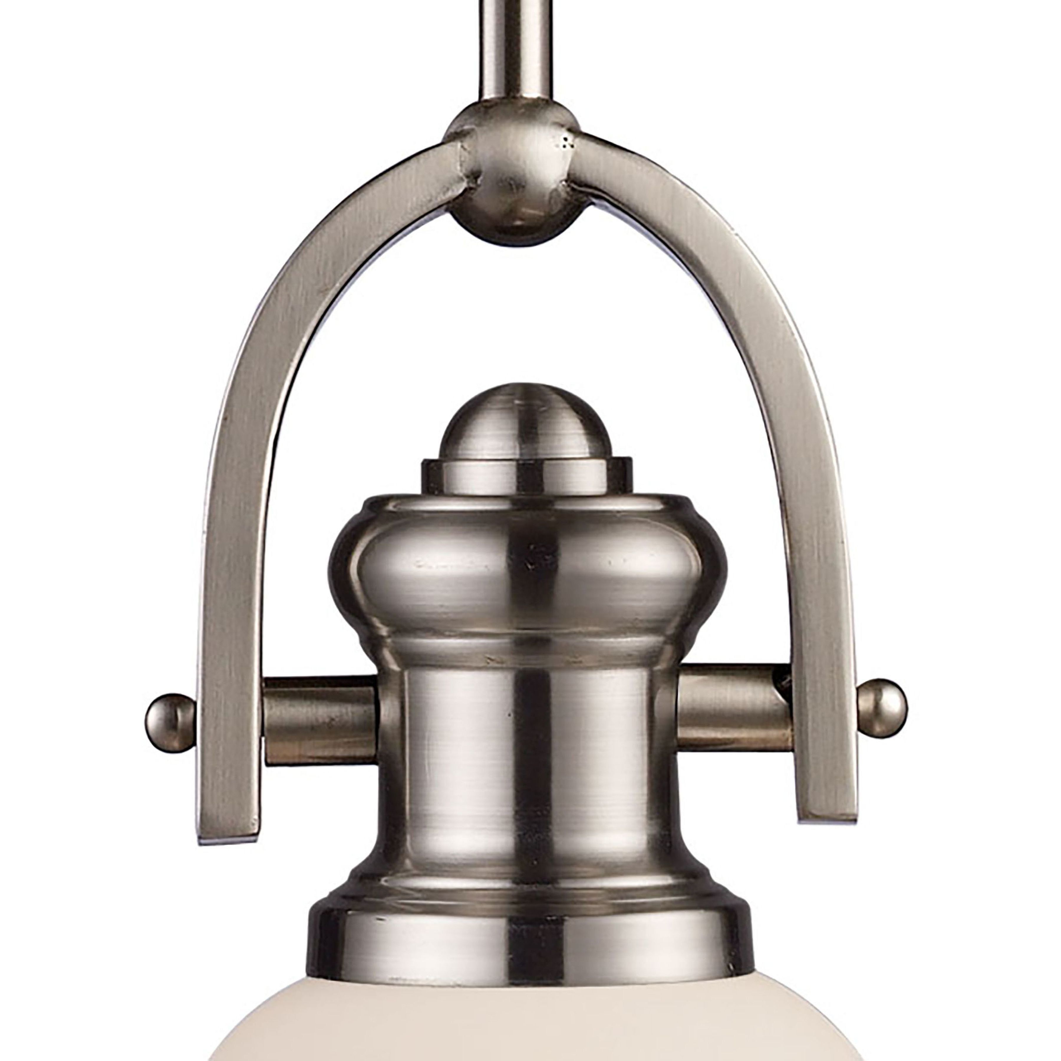 Brooksdale 1 Light 5 inch Satin Nickel Pendant Ceiling Light